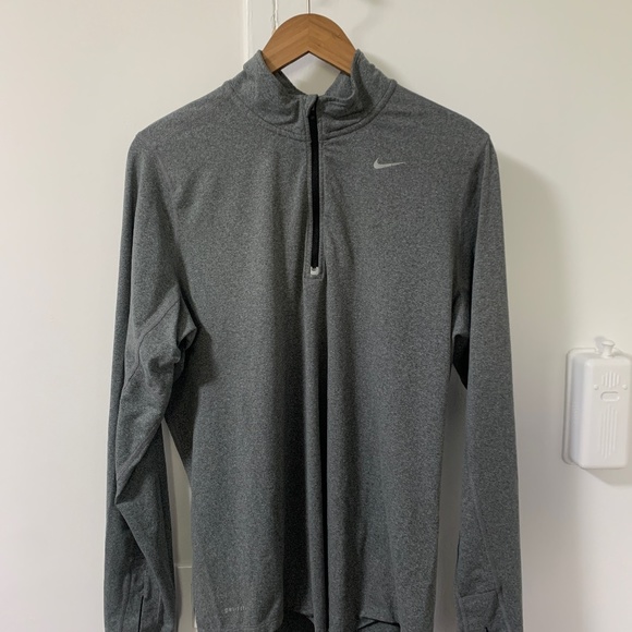 Nike Gray Running Quarter Zip Medium size - Picture 1 of 3